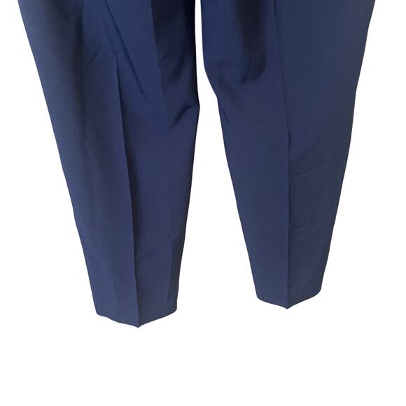 Kasper Womens Dress Pants 8P Navy Blue Pleated Front Trousers Career Work Office - Picture 11 of 12